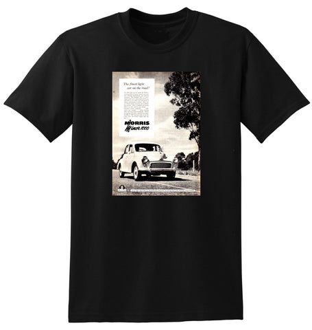 1959 MORRIS MINOR 1000 BMC AUSSIE AD TSHIRT