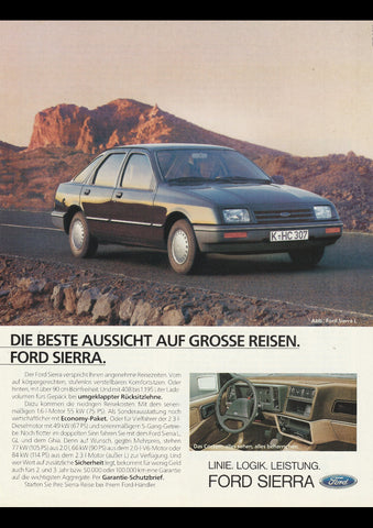 1984 FORD SIERRA GERMAN AD ART PRINT POSTER