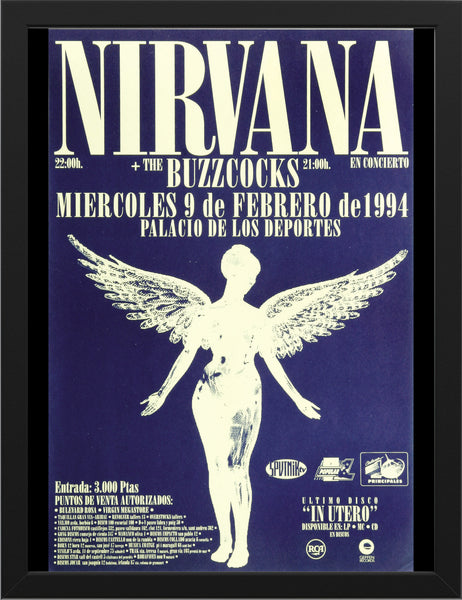 NIRVANA THE BUZZCOCKS 1994 VINTAGE CONCERT POSTER REPRINT – WOW