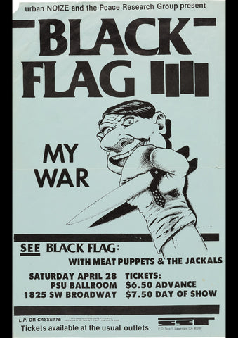 BLACK FLAG MY WAR 1984 VINTAGE CONCERT POSTER REPRINT