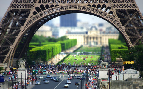 EIFFEL TOWER TILT SHIFT EFFECT GICLEE CANVAS ART PRINT POSTER