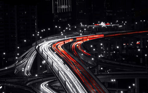SHANGHAI CITY NIGHT GICLEE CANVAS ART PRINT POSTER