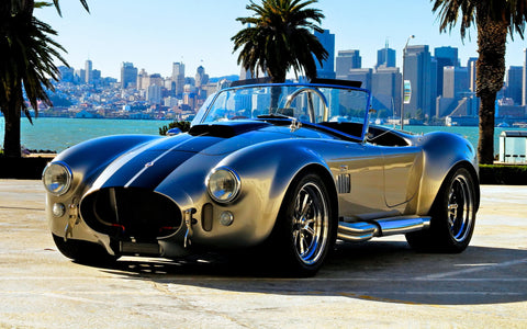 CHROME SHELBY AC COBRA GICLEE CANVAS ART PRINT POSTER