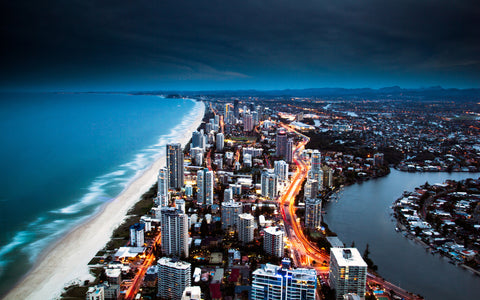 GOLD COAST AUSTRALIA GICLEE CANVAS ART PRINT POSTER