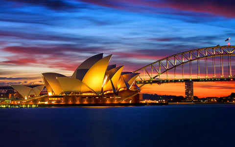 SYDNEY OPERA HOUSE AUSTRALIA GICLEE CANVAS ART PRINT POSTER