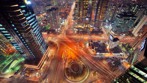SEOUL CITY GICLEE CANVAS ART PRINT POSTER