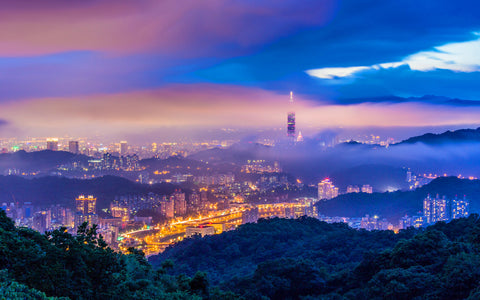 TAIPEI TAIWAN CHINA 2 GICLEE CANVAS ART PRINT POSTER