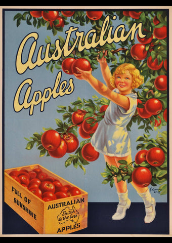 1935 AUSTRALIAN APPLES AUSSIE REPRO AD ART PRINT PHOTO POSTER