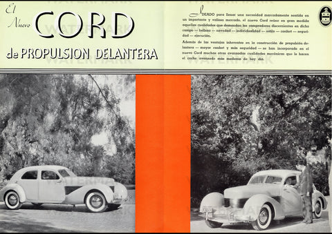 1936 CORD 810 SEDAN ARGENTINA AD ART PRINT POSTER