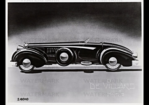 1936 DUESENBERG TORPEDO BY DEVILLARS OF PARIS AD ART PRINT POSTER