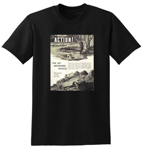 1948 LAND ROVER ENGLAND UK AD TSHIRT