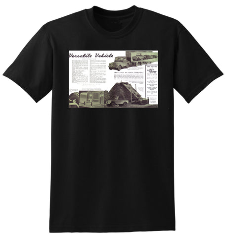 1948 LAND ROVER ENGLISH UK AD TSHIRT