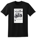 1950 HARLEY DAVIDSON HYDRA GLIDE MOTORCYCLE USA AD TSHIRT