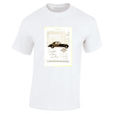 1950 RILEY 2.5 LITRE SALOON ROADSTER DROPHEAD AUSSIE AD TSHIRT