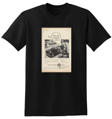 1952 MG TD MIDGET ENGLISH UK AD TSHIRT