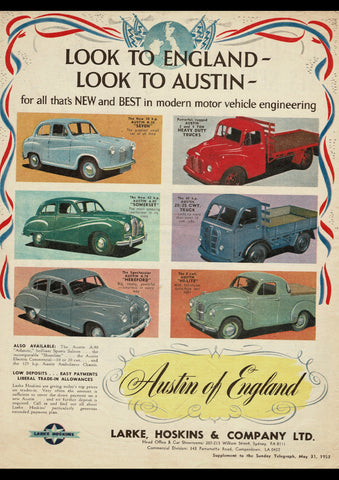 1953 AUSTIN RANGE AUSSIE REPRO AD ART PRINT POSTER