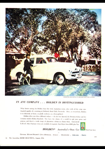 1954 FJ HOLDEN SEDAN AUSSIE REPRO AD ART PRINT POSTER