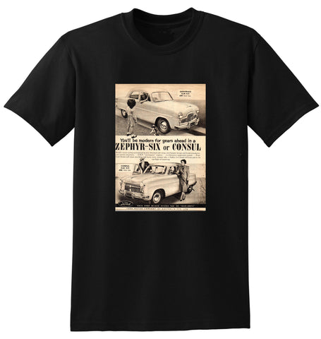 1954 FORD ZEPHYR-SIX & CONSUL AUSSIE AD TSHIRT