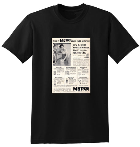 1955 CHRYSLER MOPAR SPARE PARTS & PRODUCT ACCESSORIES USA AD TSHIRT