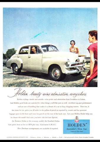 1955 FJ HOLDEN SEDAN AUSSIE REPRO AD ART PRINT POSTER