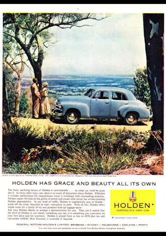 1955 FJ HOLDEN SEDAN AUSSIE REPRO AD ART PRINT POSTER