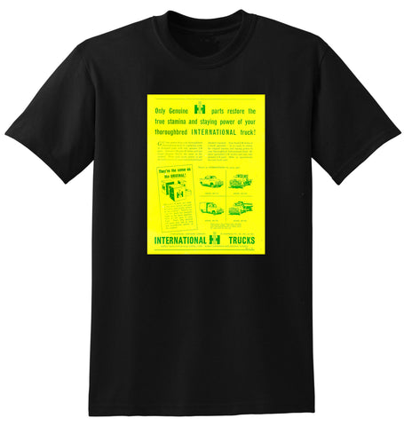 1955 INTERNATIONAL HARVESTER TRUCK GENUINE PARTS AR-110 AR-130 AR-160 AR-162 AUSSIE AD TSHIRT