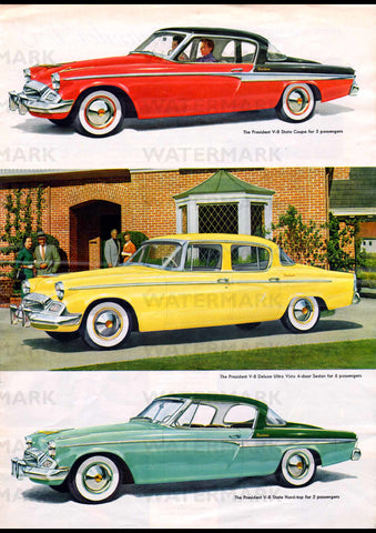 1955 STUDEBAKER PRESIDENT USA REPRO AD ART PRINT POSTER