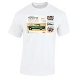 1955 WORLD WIDE FORD COMPANIES CUSTOMLINE ANGLIA CONSUL ZEPHYR TAUNUS AD TSHIRT