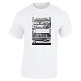 1957 AUSTIN A55 & A59 SEDANS BMC AUSSIE AD TSHIRT