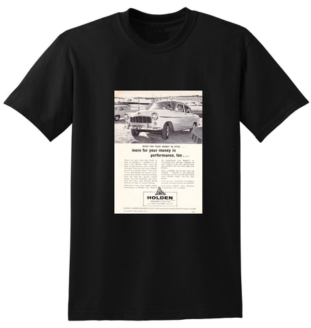 1957 FE HOLDEN SPECIAL MORE FOR YOUR MONEY AUSSIE AD TSHIRT
