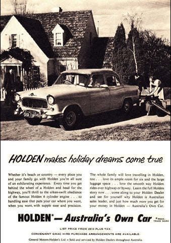 1957 FE HOLDEN SPECIAL SEDAN AUSSIE REPRO AD ART PRINT POSTER