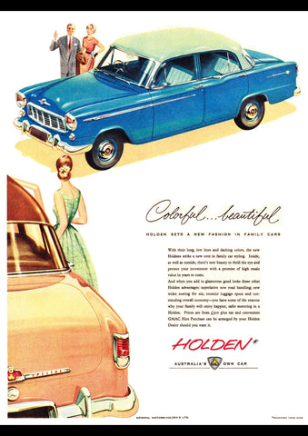 1957 FE HOLDEN SPECIAL SEDAN AUSSIE REPRO AD ART PRINT POSTER