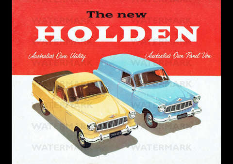 1957 FE HOLDEN UTE & VAN AUSSIE REPRO AD ART PRINT POSTER