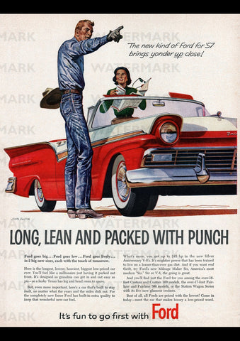 1957 FORD USA REPRO AD ART PRINT POSTER