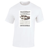 1957 FORD CUSTOMLINE V8 SEDAN AUSSIE AD TSHIRT