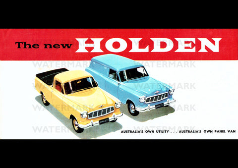 1957 HOLDEN FE UTILITIES AUSSIE REPRO AD ART PRINT POSTER