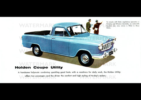 1957 HOLDEN FE UTILITIES AUSSIE REPRO AD ART PRINT POSTER