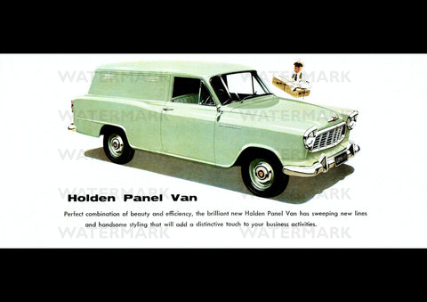 1957 HOLDEN FE UTILITIES PANEL VAN AUSSIE REPRO AD ART PRINT POSTER