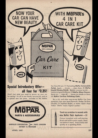 1957 MOPAR PARTS & ACCESSORIES CHRYSLER USA REPRO AD ART PRINT POSTER