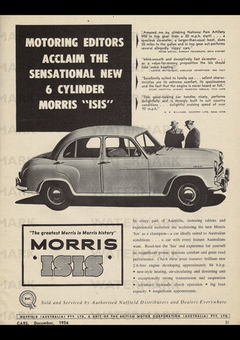 1957 MORRIS ISIS SALOON AUSSIE REPRO AD ART PRINT POSTER