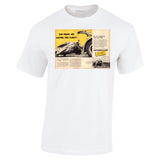 1958 CATERPILLAR TRACTOR CO BAD ROADS ARE COSTING YOU PLENTY AUSSIE AD TSHIRT