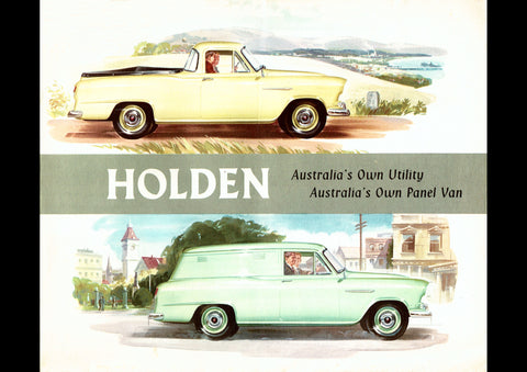 1958 HOLDEN FC UTILITY AND PANEL VAN AUSSIE REPRO AD ART PRINT POSTER