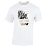 1958 LAND ROVER SERIES II LEADS THE FIELD AUSSIE AD TSHIRT