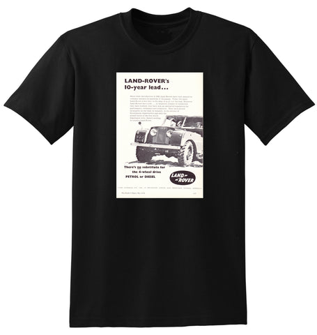 1958 LAND ROVER SERIES II 10 YEAR LEAD AUSSIE AD TSHIRT