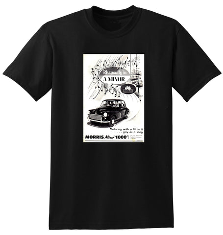 1958 MORRIS MINOR 1000 BMC AUSSIE AD TSHIRT