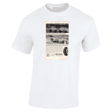 1959 FIRESTONE TYRES TIRES USA AD TSHIRT