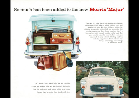 1959 MORRIS MAJOR SERIES II SEDAN BMC AUSSIE AD ART PRINT POSTER