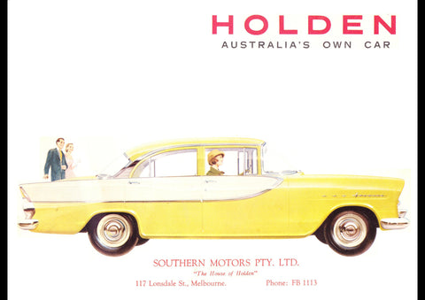 1960 FB HOLDEN AUSSIE AD ART PRINT POSTER