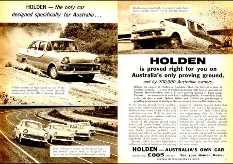 1960 FB HOLDEN SPECIAL LANG LANG PROVING GROUND AUSSIE AD ART PRINT POSTER