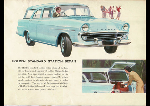 1960 FB HOLDEN STANDARD & SPECIAL SEDAN & WAGON AUSSIE AD ART PRINT POSTER